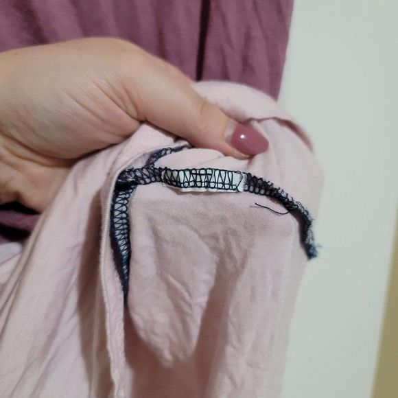 Amaryllis Womens Top | Navy & Pink Color Block Tee - Picture 4 of 4